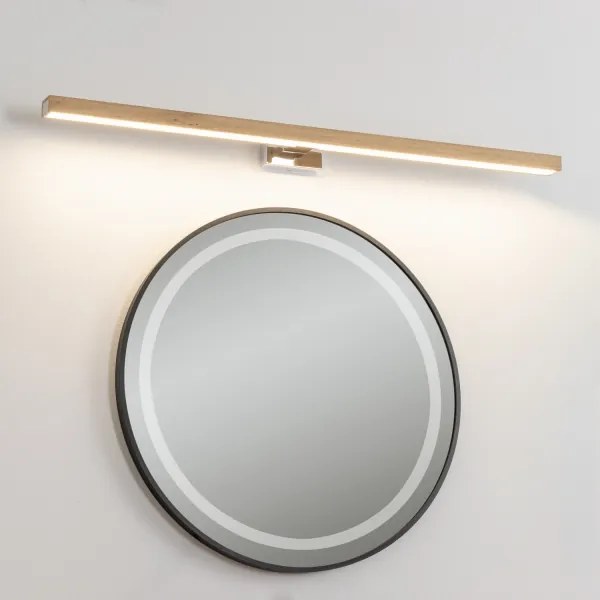 Brilagi-Illuminazione a LED per specchi da bagno WOODY MIRROR LED/15W/230V IP44 quercia/cromo