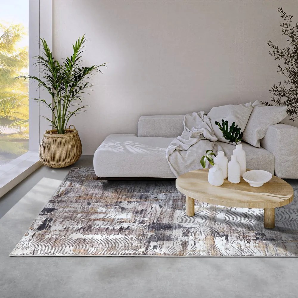 Tappeto grigio chiaro 200x290 cm Malard Anthracite Gold - Elle Decoration