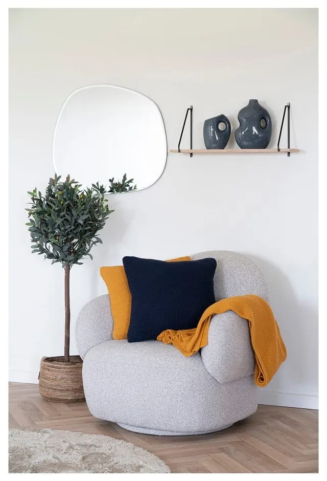 Coperta gialla in cotone riciclato 130x170 cm Santos - House Nordic