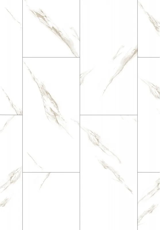 Mexen River White  pannelli vinilici 610 x 305 mm LVT Dryback 2,5 mm, supporto in PVC, 4 V-Fuga, Bianco Jazz