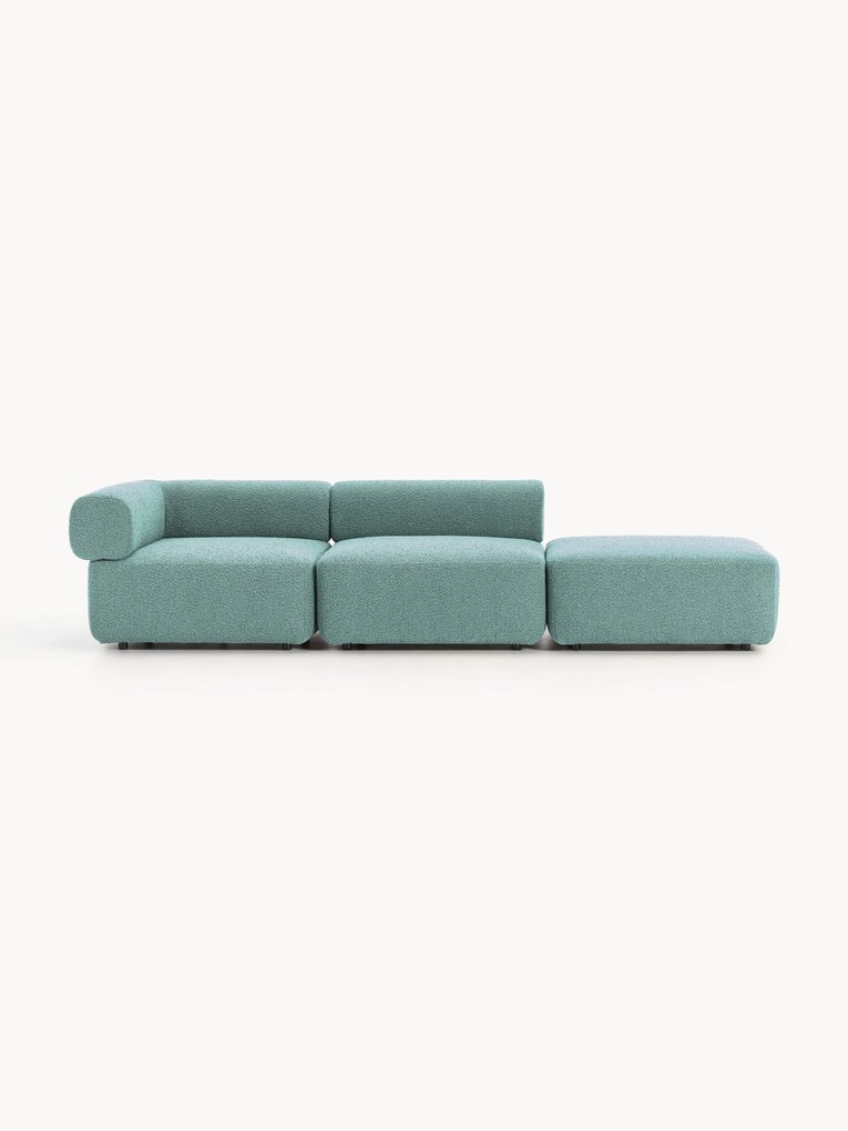 Chaise longue componibile in bouclé Anton