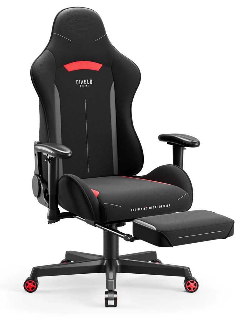Sedia girevole da gaming Diablo X-Starter nera e rossa