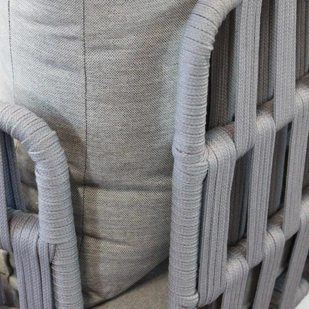 CASCADA - salotto outdoor con struttura in alluminio grigio chiaro, antracite o naturale