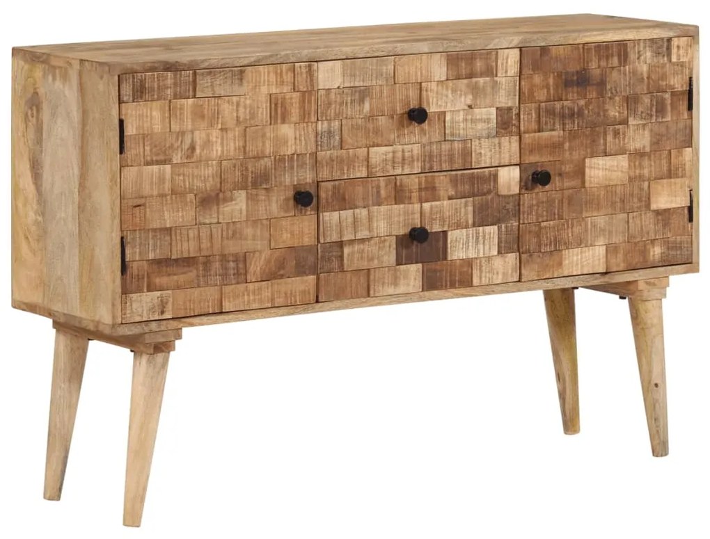 Credenza 110x30x70 Cm İn Legno Massello Di Mango /