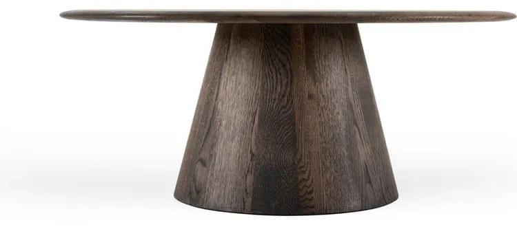 Tavolino da salotto rotondo marrone in rovere massiccio ø 80 cm Mushroom – Gazzda