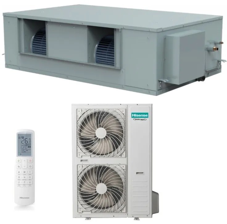 Climatizzatore Condizionatore Hisense Inverter Canalizzato Canalizzabile serie turbo 68000 Btu AUD200UX4RPH8 + AUW200U6RZ8 Trifase R-32 Wi-Fi