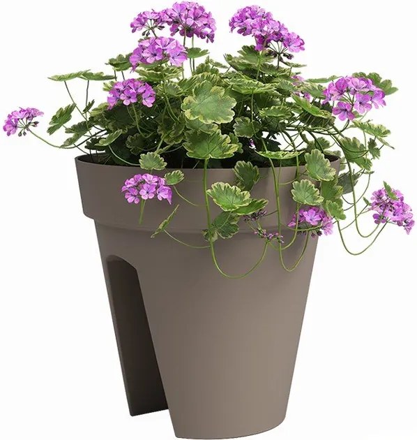 Fioriera pensile per ringhiere in plastica riciclata ø 30 cm Capri - Artevasi