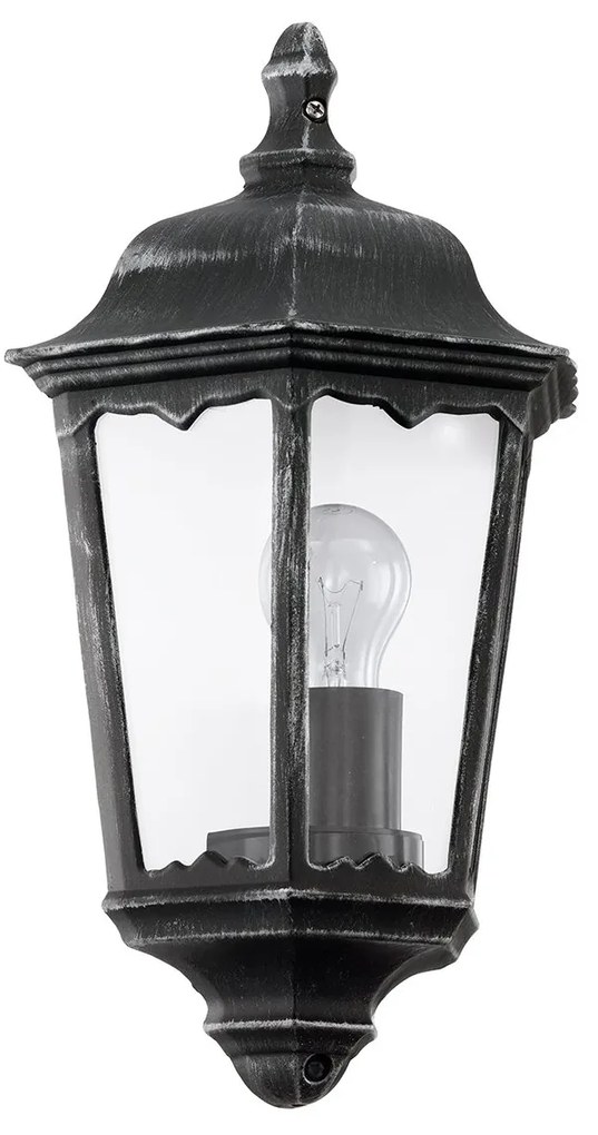 Applique Esterno Classica Navedo Alluminio Nero 1 Luce E27