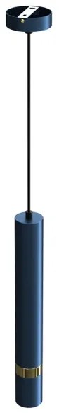 Lampadario a sospensione su cavo JOKER 1xGU10/25W/230V blu/oro