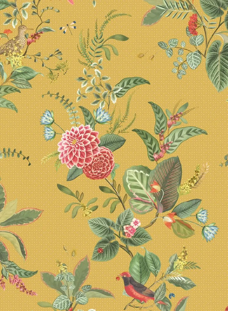 Eijffinger Carta da parati Floris - gelb