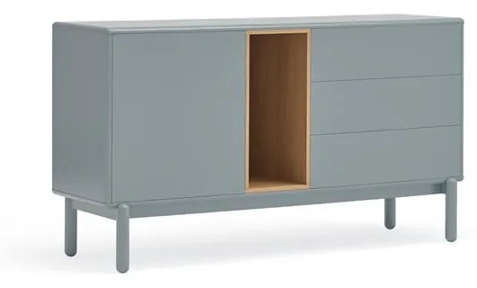 Cassettiera bassa blu-grigio 140x76 cm Corvo - Teulat