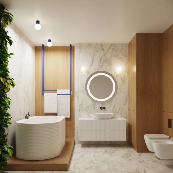 Sollux SL.1737 - Applique da bagno HALO 1xG9/8W/230V IP44 blu