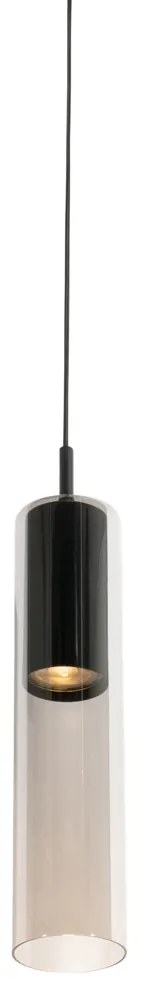 Lampada a sospensione moderna nera per sistema a binario monofase - Iconic Lloyd