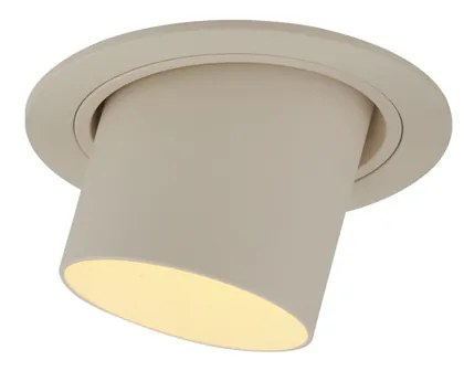 Faretto da incasso moderno beige GU10 50 mm rotondo orientabile - Installa