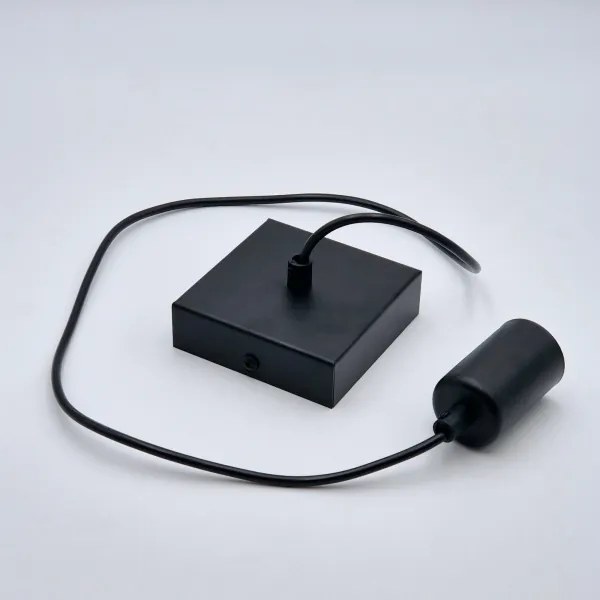 Lampadario a sospensione con filo ASTRID 1xE27/60W/230V opaco nero