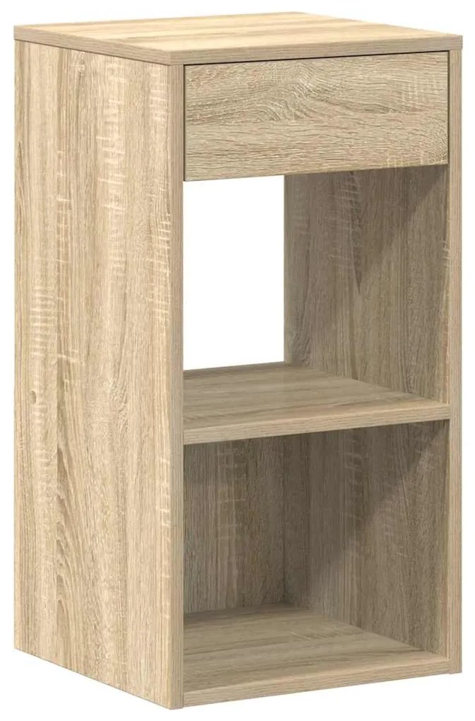 Comodini con cassetto 2 pz rovere sonoma 35x34x66,5 cm