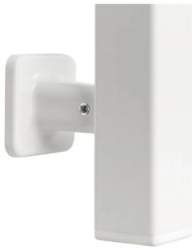 Radiatore scaldasalviette da bagno AVANGARD a scala con termostato, 459 W/230 V, 120,6 cm, IP44, bianco, lato sinistro