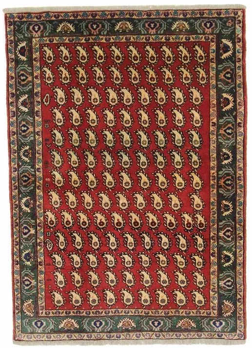 Gashghai Tappeto 180 x 130 Rosso (Iran) Annodato A Mano