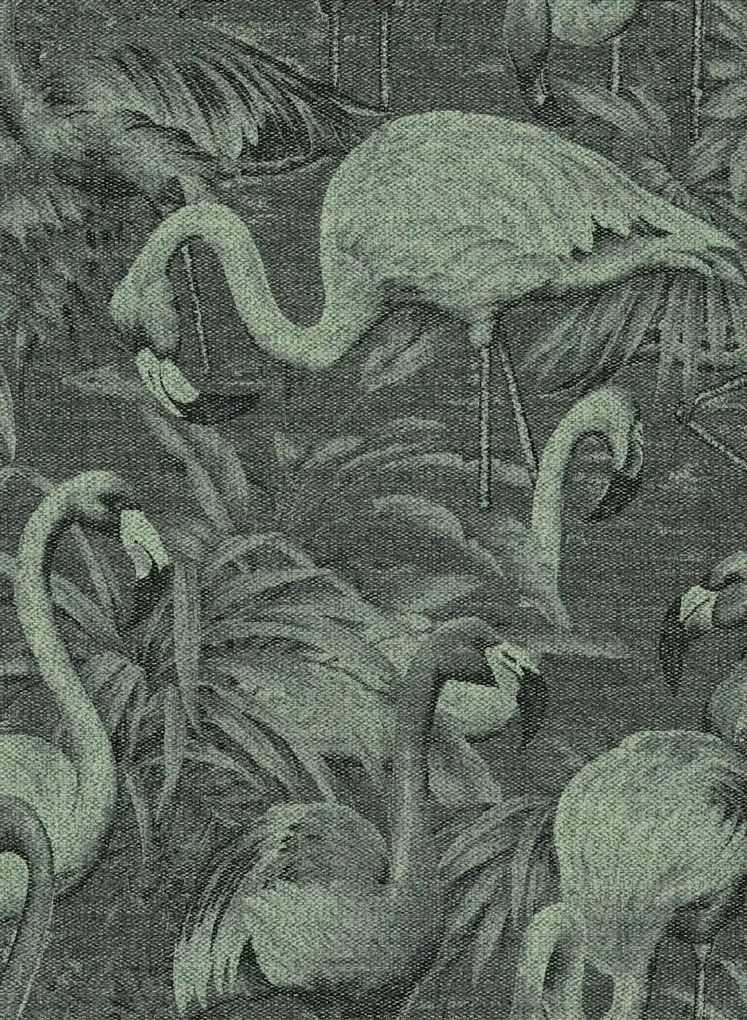 Arte International Carta da parati Flamencos Andinos - Almond Green