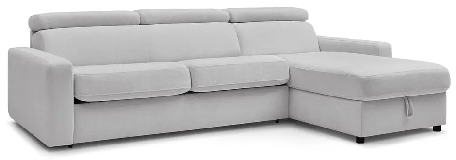 Divano angolare in grigio chiaro allungabile (con composizione variabile) Monaco – Bobochic Paris