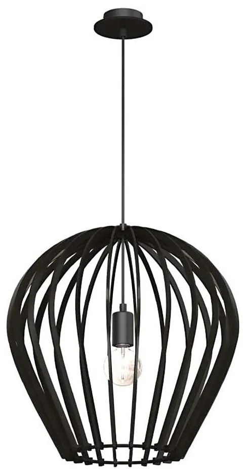 Amplex 5019 - Lampadario a cavo BALA 1xE27/20W/230V nero