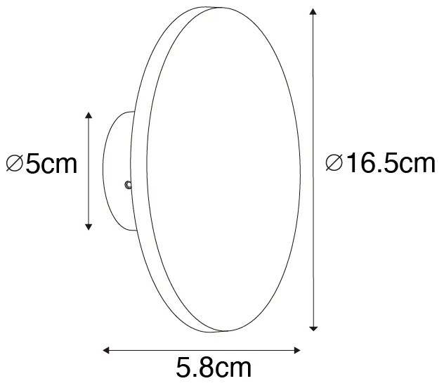 Lampada da parete moderna per esterni marrone ruggine con LED IP54 - Skyf