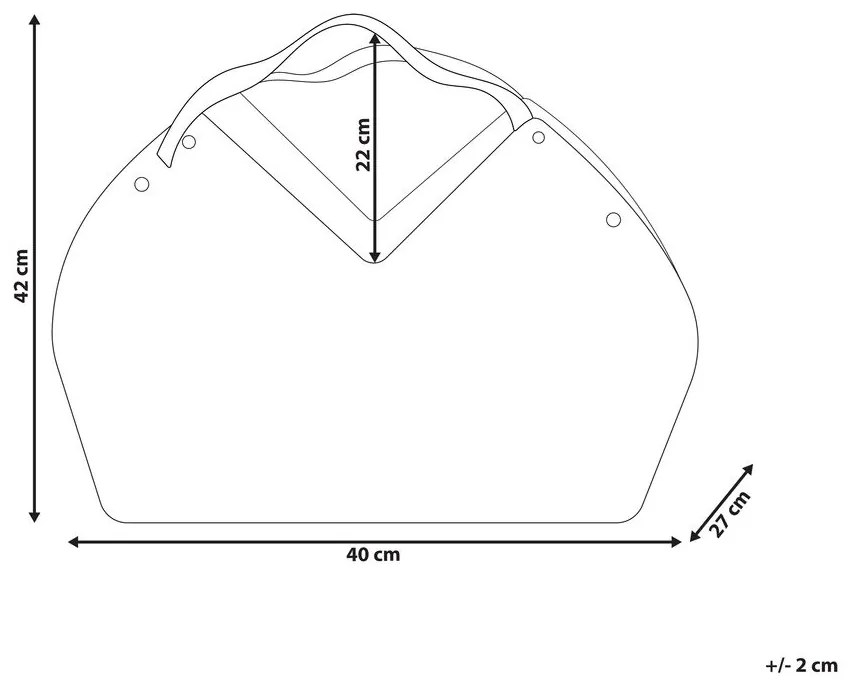 Cesta legno naturale 42 cm QARA Beliani