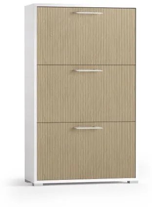 Scarpiera SCARPIERA 3 ANTE DOPPIA doppia profondità L 67 x H 112 x P 28 cm 18 paia, beige