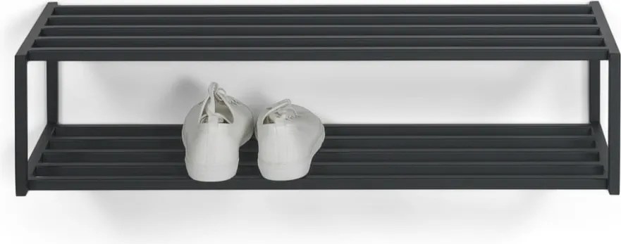 Scarpiera nera in metallo da parete 78x20,5x30,5 cm School – Spinder Design