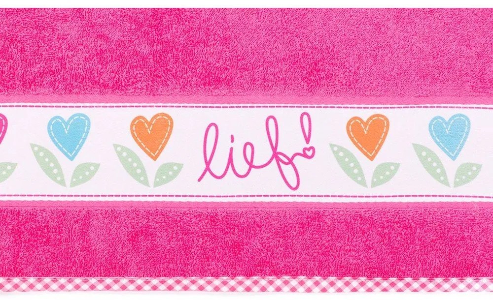 Asciugamano per neonati in cotone rosa 130x70 cm - Tiseco Home Studio