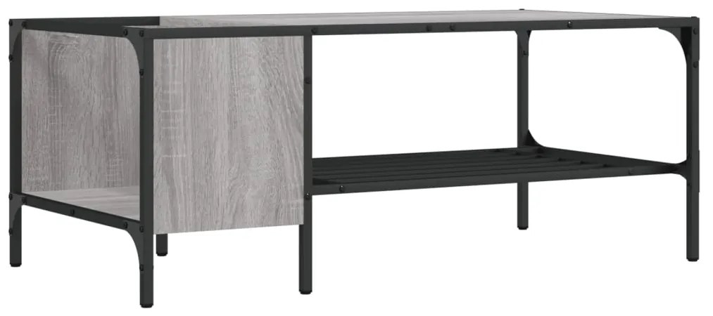 Tavolino salotto ripiano grigio sonoma 100x51x40cm multistrato