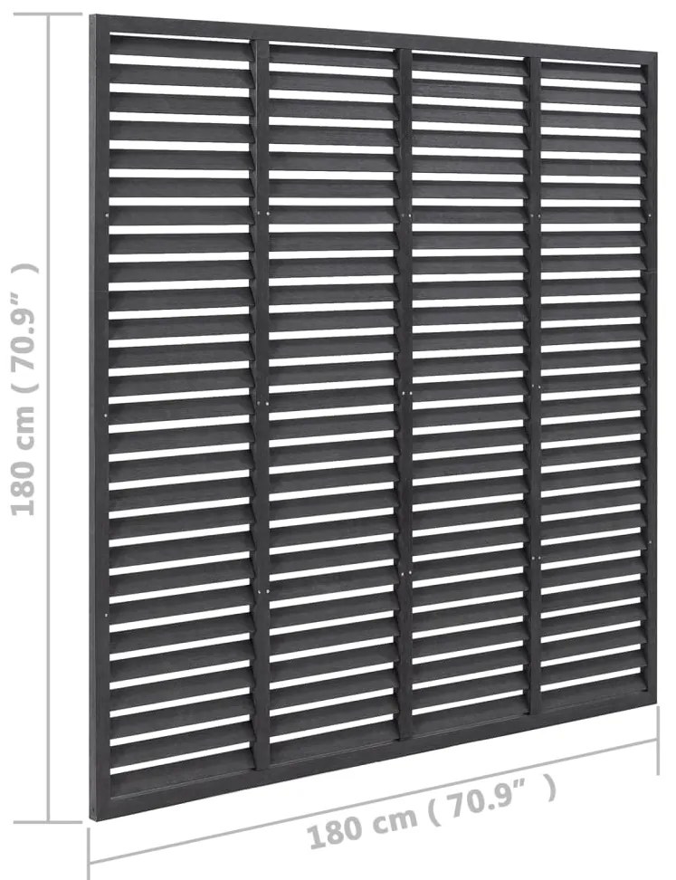 Recinzione a Persiana in WPC 180x180 cm Grigia