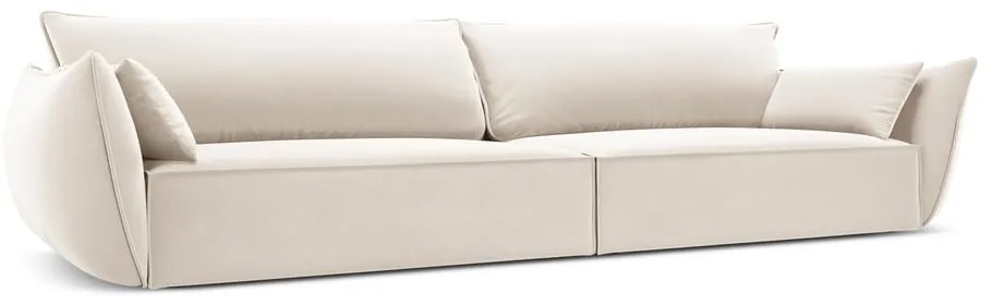 Divano beige con rivestimento in velluto 248 cm Vanda – Mazzini Sofas