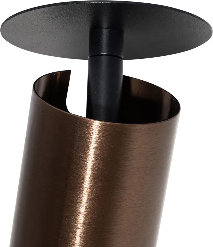 Faretto da incasso moderno bronzo scuro GU10 50mm - Chels