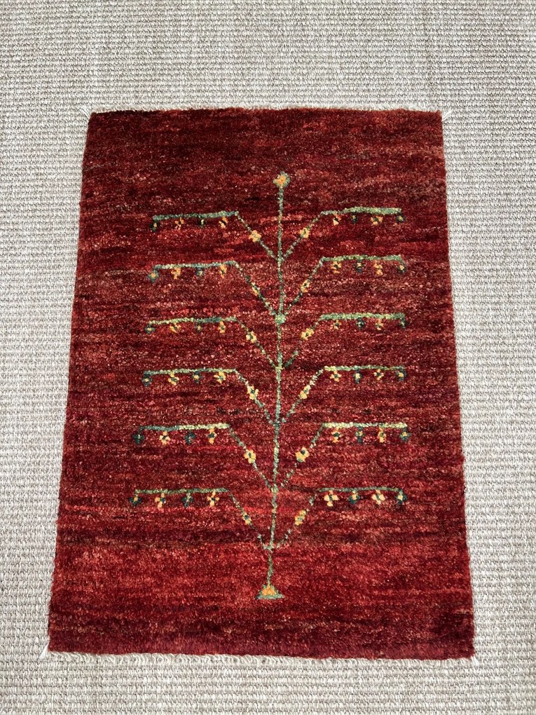 Gabbeh Tappeto persiano 40 x 60 Rosso (Iran) Annodato A Mano