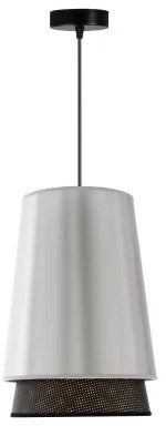 Duolla - Lampadario a sospensione con filo BELL SHINY 1xE27/15W/230V diametro 25 cm argento/nero