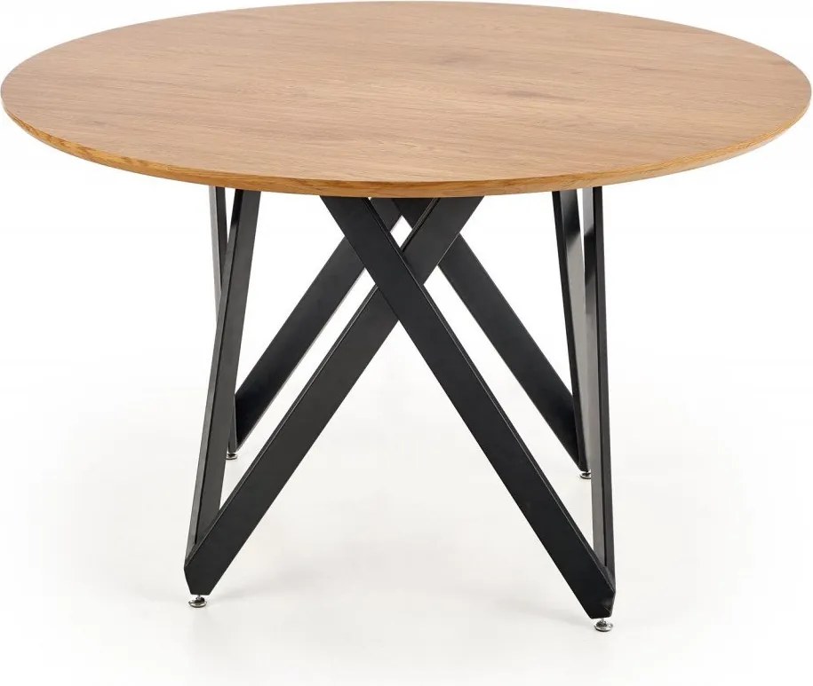 Tavolo Mozambik in rovere dorato - d120xh75 cm