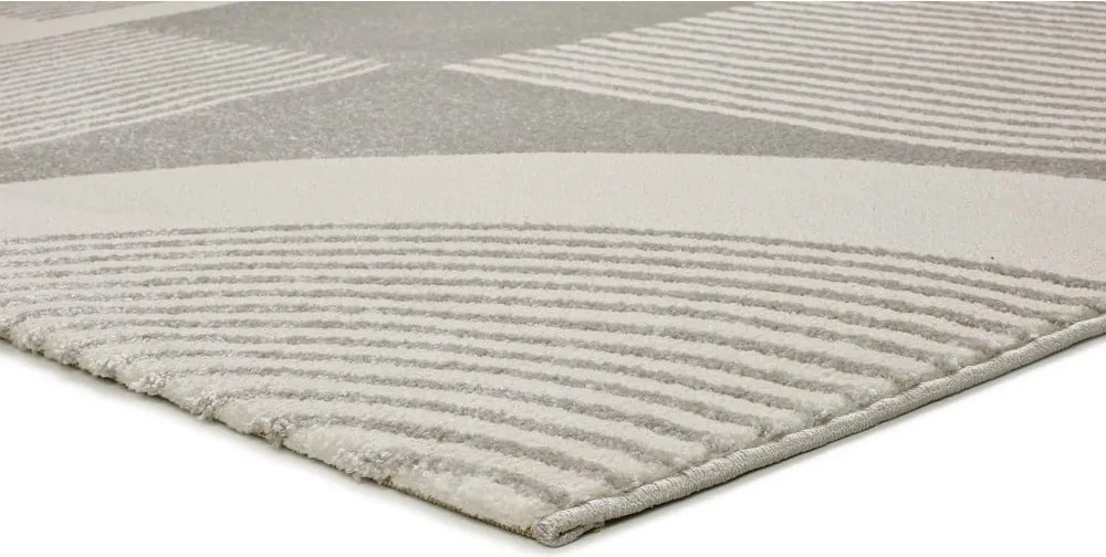 Tappeto grigio chiaro/avorio 133x190 cm Flora – Universal