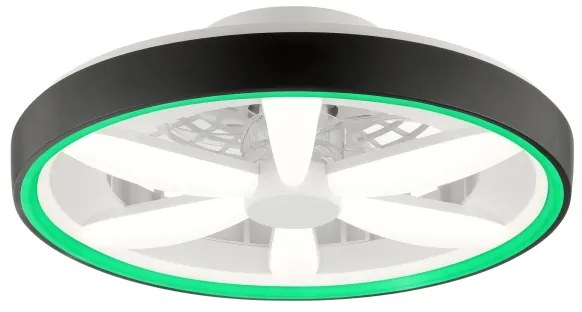 Brilliant - Ventilatore a soffitto LED RGBW GAIANO LED/48W/230V nero +DO