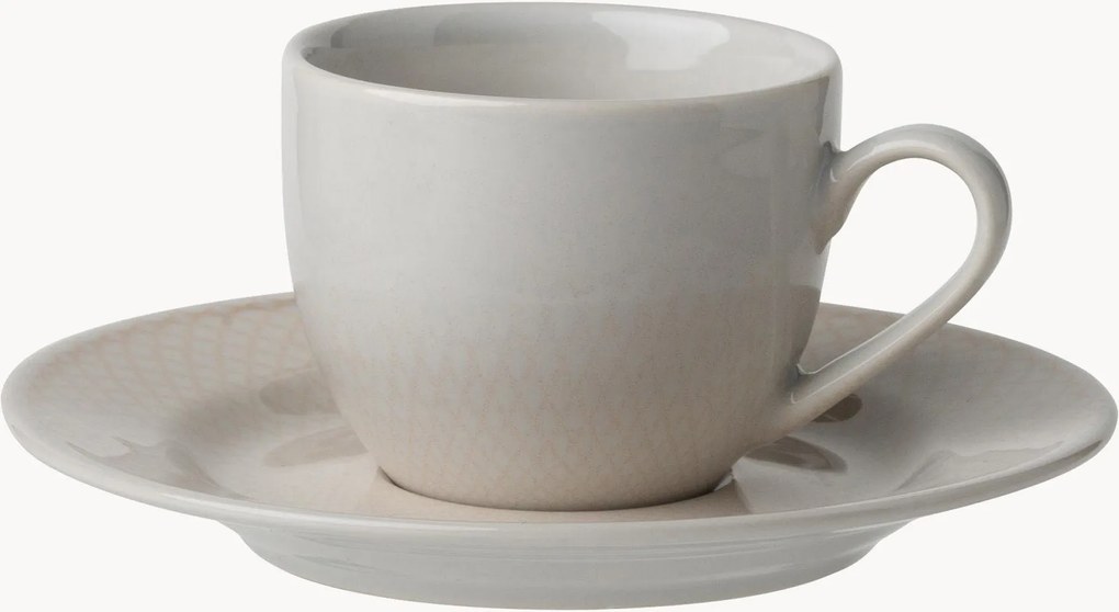 Set di 4 tazzine da caffè con piattino Elements