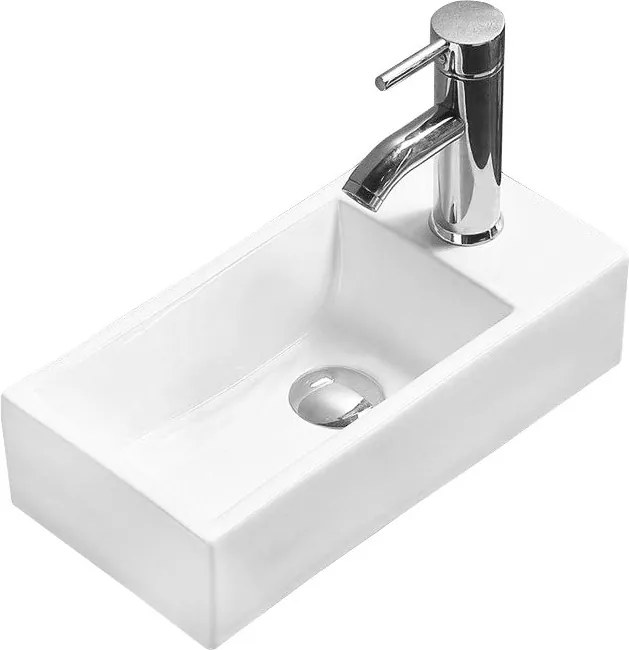 Mexen Inez lavabo da appoggio sinistro 40 x 20 cm, bianco - 21484000L