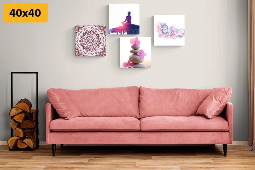Set di quadri – Feng Shui in rosa