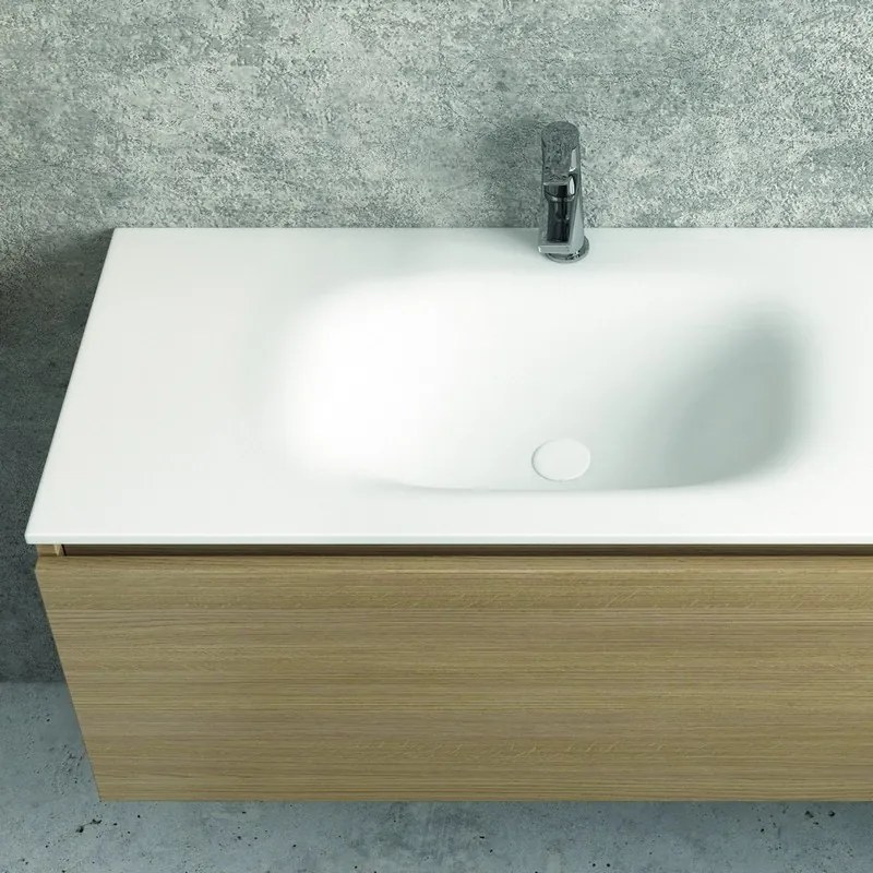 Mobile bagno 135 cm con lavabo incasso e vano a giorno a destra SP-135ED - KAMALU