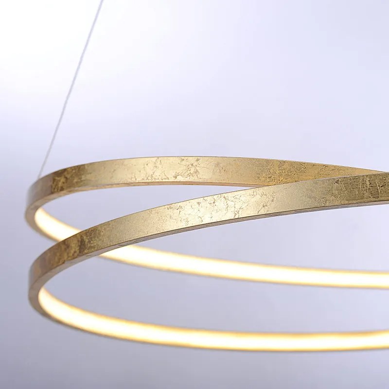 Lampada a sospensione di design oro 72 cm con LED dimmerabile - Rowan