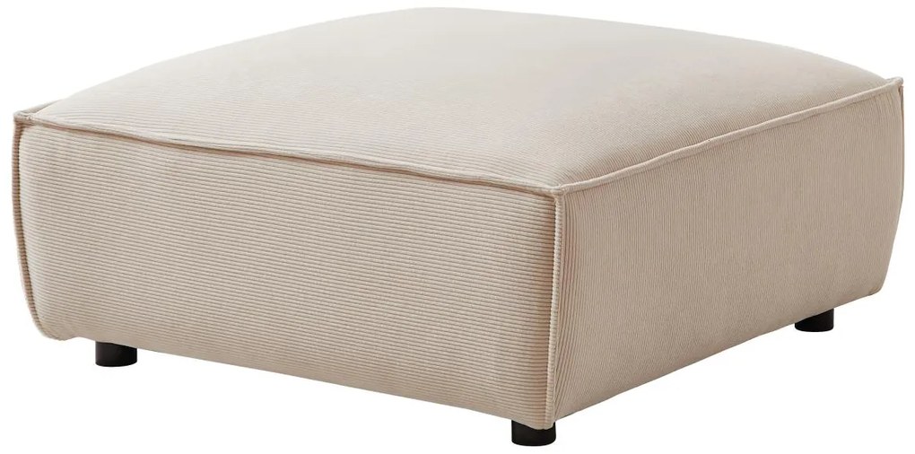 Pouf in Velluto a coste Beige - BORORE di Pascal Morabito