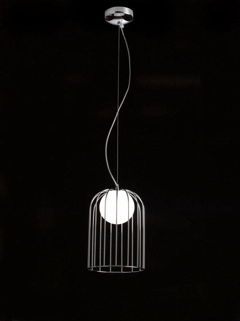 1-light suspension lamp - 1093 - Kluvì - Selene illuminazione Cromo lucido