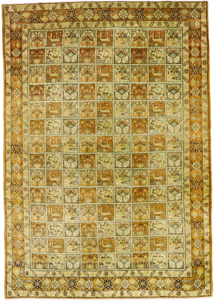Ghom Tappeto 260 x 350 Marrone (Iran) Annodato A Mano
