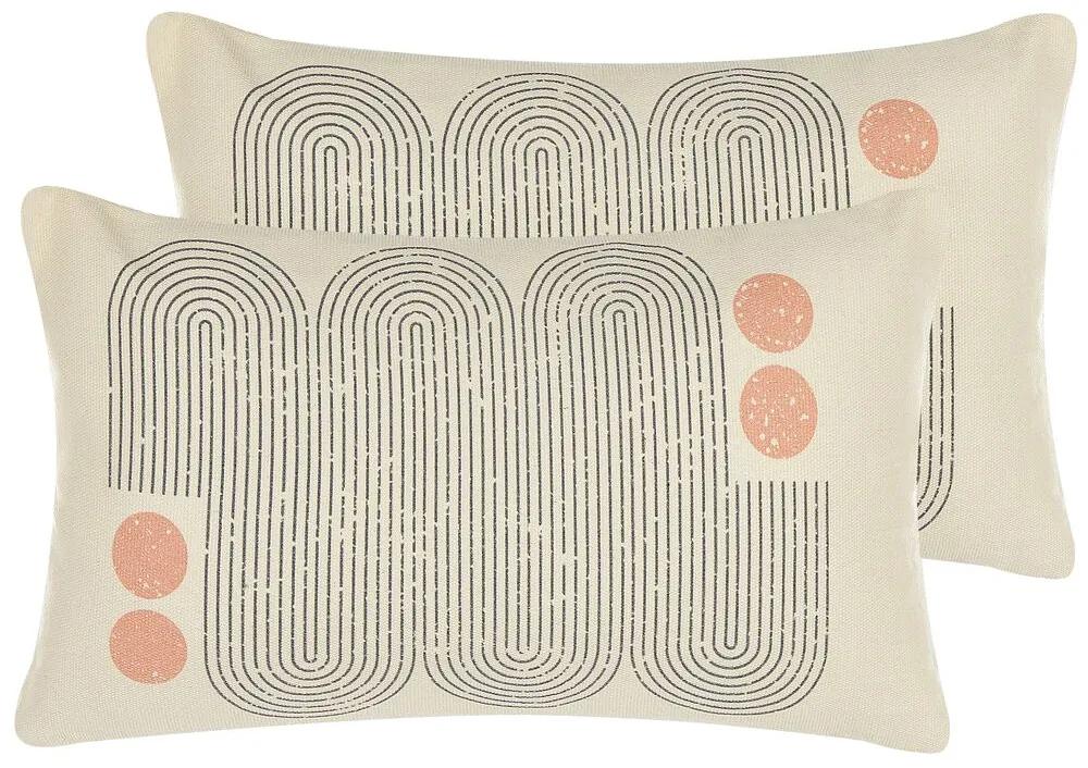 Set di 2 cuscini multicolore con motivo geometrico 30 x 50 cm TIARELLA Beliani