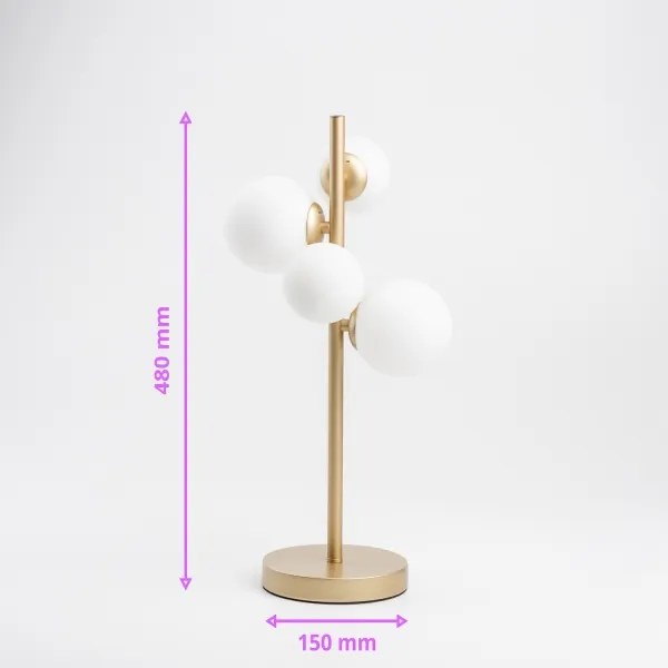 Brilagi - Lampada da tavolo LED MILLA 4xG9/3W/230V oro/bianco