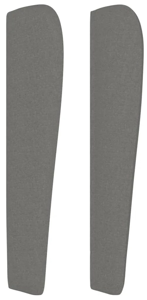 Testiera ad orecchio grigio scuro 93x23x118/128 cm in tessuto